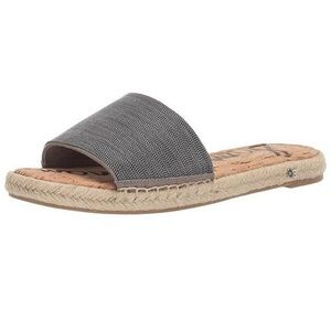 Sam Edelman Metallic Silver Aluna Flat Slide Sandals